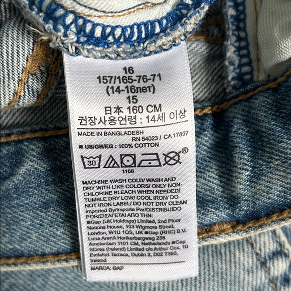 Gap Original Straight Jeans - Boy’s 16 - New - Picture 10 of 11